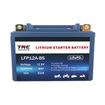 LFP12A-BS 12V 8AH Lithium Ion Motorcycle Battery With 450A CCA