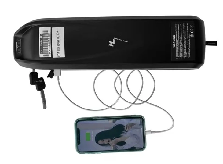 36V 20Ah Lithium Ion Battery For E Bicycle With USB Charging Port